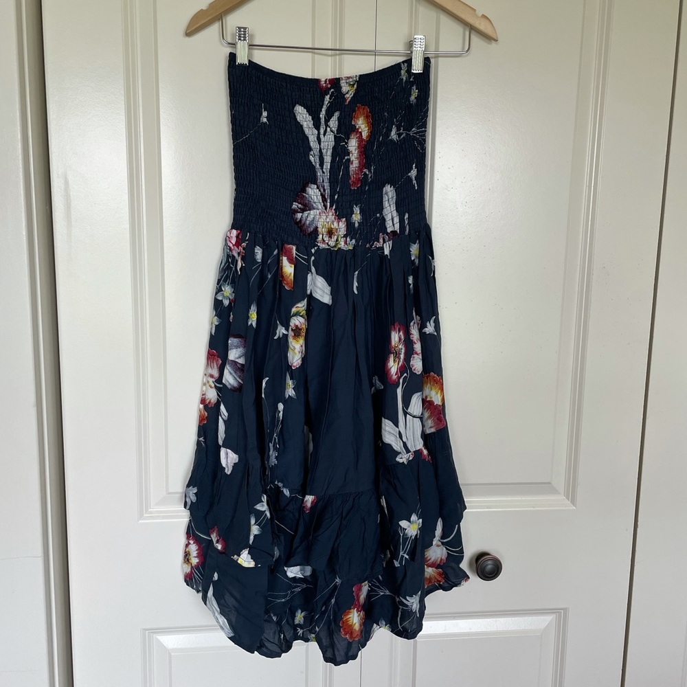 Boho Style Smocked strapless Dress